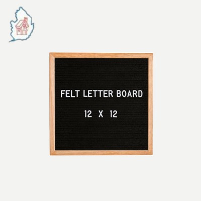 Black Felt Letter Board 12 x 12